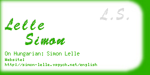 lelle simon business card
